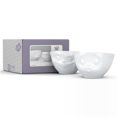 Набор чаш Grinning & Kissing, 200 мл, белый, 2 шт.