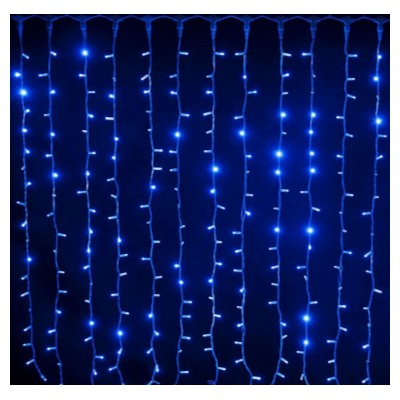 Гирлянда шторы синий цвет 1,8х1,8м