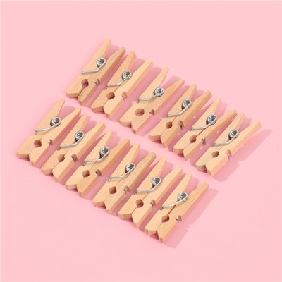 Прищепки для шитья, 2.5×0.8 см, 50 шт., бежевые