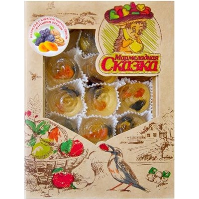Мармелад желейный формовой "Сказка" (грецкий орех, курага,чернослив)
