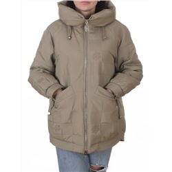 A05 BEIGE/GREEN Куртка стеганая зимняя женская (150 гр. холлофайбер)