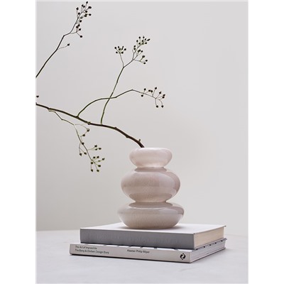 Ваза Riverstone, 20 см, жемчужно-серая