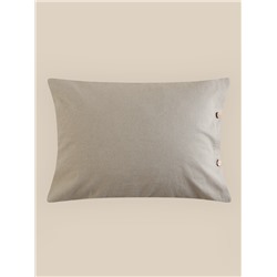 Наволочка SL Home Linen collection, 50×70 см, серая, лён 30%, хлопок 70%