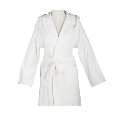 Халат Велюровый Женский (S) Ecosoft Krem Bayan Bornoz Small - EcoCotton