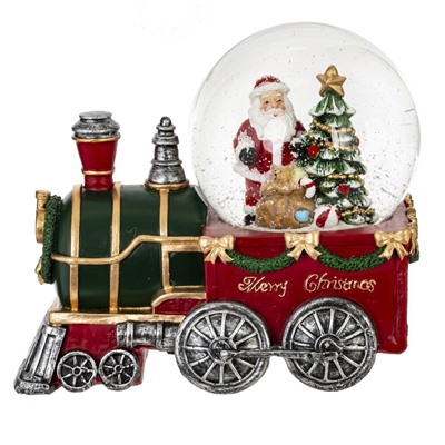 GAEM Фигурка декоративная "Дед Мороз" в стекл шаре, D 10 см, L18 W11 H16 см