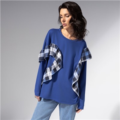 Лонгслив дизайнерский, Гардеробная магия (синий)