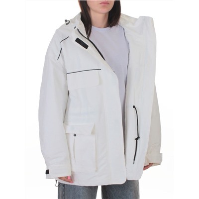 3101 WHITE Куртка демисезонная женская (100 гр. холлофайбер)