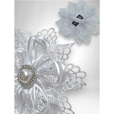 Бантик на эластичной резинке ажурное кружево 1 шт Арт 149/14