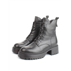 04-M3-1478 BLACK Ботинки зимние женские (натуральная кожа, натуральный мех)