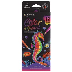 Карандаши 12цв "Подводный мир" трёхгранный корпус YL241035-12/Китай
