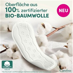 Carefree  Slipeinlagen Organic Cotton Long 24 St, Карефри Ежедневные прокладки из органического хлопка Long 24шт, 5 упаковок (120 штук)