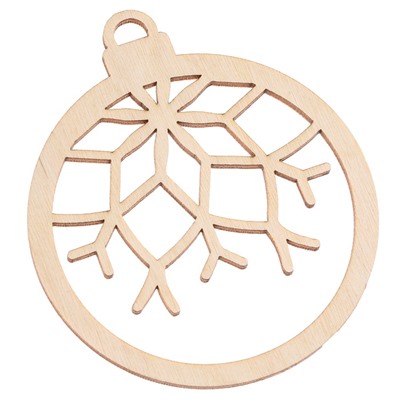 Заготовки для творчества на новый год «Шары со снежинками», 5 шт.