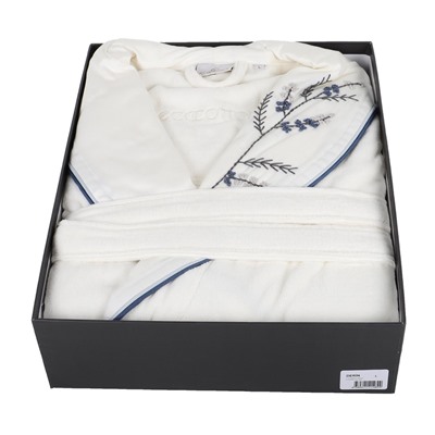 Халат Велюровый Женский (L) Derin-Krem Bayan Bornoz Large - EcoCotton