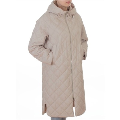 9610 BEIGE Куртка стеганная демисезонная женская (100 гр. холлофайбер)
