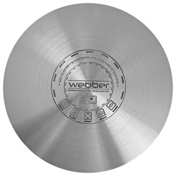 Кастрюля 10 литров, 24×21 см, из нержавеющей стали со стеклянной крышкой WEBBER BE-367/2
