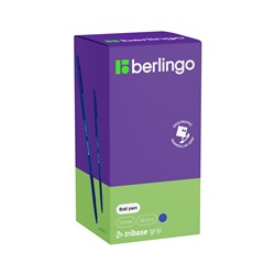 Ручка шариковая Berlingo "Tribase grip" синяя, 1,0мм, грип