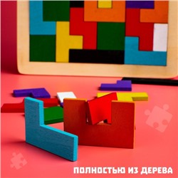 Головоломка «Тетрис» тонкая 27 × 18 × 0,5 см, 40 деталей