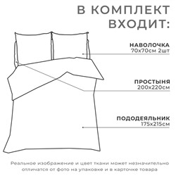 Постельное бельё Этель «Бабочки», 2-сп., 175 × 215 см, 200 × 220 см, 70 × 70 см, 2 шт.