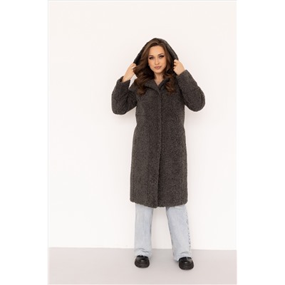 Шубка утеплённая 24410 (серо-зелёный)