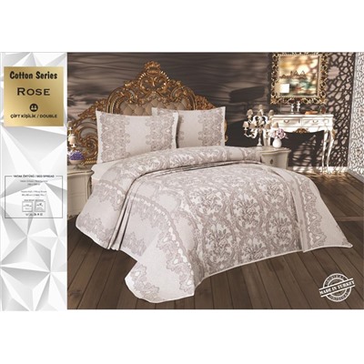 Жаккардовое Покрывало 240x260 см с 2-мя Наволочками 60x80 см Cotton Seri - My Bed