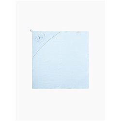 Полотенце - уголок муслиновое Крошка Я, 75×75 см, 100% хлопок, 120 г/м², голубое