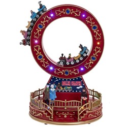 GAEM Фигурка декоративная "Рождество" (4 мелодии, подсвет, движ, 3xAA н/п, +USB), L19 W19 H28 см