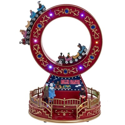 GAEM Фигурка декоративная "Рождество" (4 мелодии, подсвет, движ, 3xAA н/п, +USB), L19 W19 H28 см