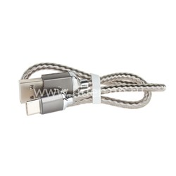 USB кабель для USB Type-C 0.3м AWEI CL-26 металлическая оплетка (серебро)