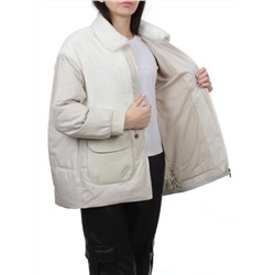 H24-223 LT. BEIGE Куртка демисезонная женская (100 гр. холлофайбер)