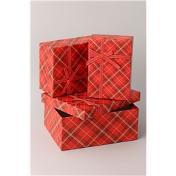 Набор подарочных коробок 3 в 1 «Red cell», 19.5*13.5*8.5-22.5*17*10-25.5*19.5*11.5