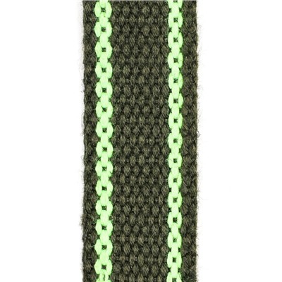 Поводок брезентовый, 2.7 м × 2.5 см, хаки/зелёный