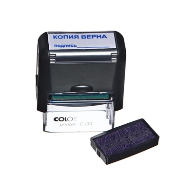 Штамп автоматический COLOP «Копия верна, подпись», 38×14 мм, чёрный