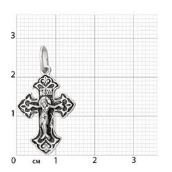 Крест из серебра литье частичное чернение