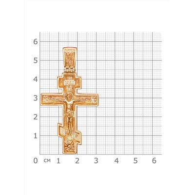 Крест из серебра литье золоченое