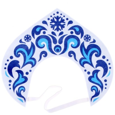 Кокошник карнавальный «Снежная принцесса», фетра