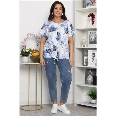 Блуза Велес (синяя) Б13758-20М