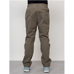 Брюки утепленный мужской зимние спортивные коричневого цвета 21137K