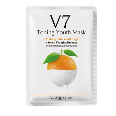 Маска для лица Bioaqua V7 с экстрактом апельсина 30 g