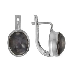 Серьги 'Светоч' с звёздчатым сапфиром ИАСК31108Х10ЗС0R6