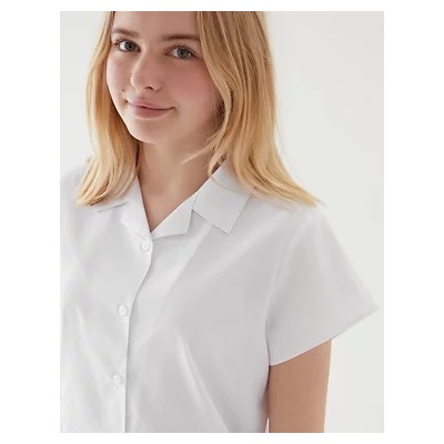 2pk Girls' Easy Iron School Shirts (2-16 Yrs)