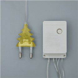Гирлянда «Нить» 5 м, IP20, прозрачная нить, 50 LED, 8 режимов, 220 В, свечение жёлтое