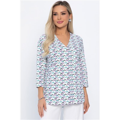 Блуза Статица (бело-сиреневая) Б13774-16М
