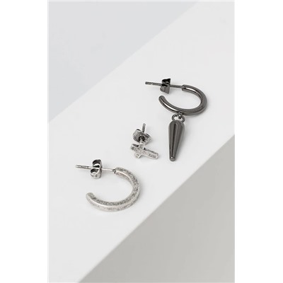 Kolczyki męskie ze stali nierdzewnej (3-pack) kolor multicolor