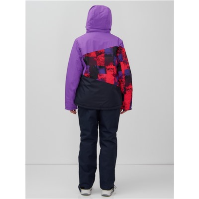 Горнолыжный костюм женский зимний УЦЕНКА фиолетового цвета 02801F