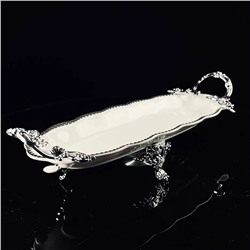 205-902 Блюдо 33см на ножках с ручками ATLANTIS в под.уп.(х18)Фарфор