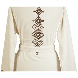 Халат Велюровый Женский (L) Hazal Krem Bayan Bornoz Large - EcoCotton