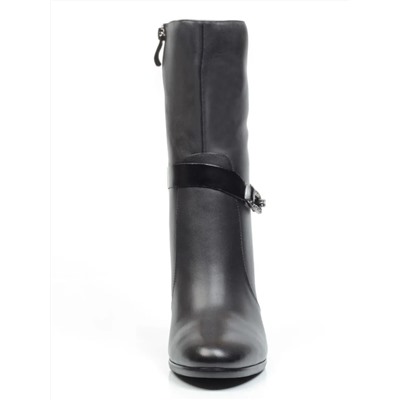 YF189-060M BLACK Полусапоги зимние женские (натуральная кожа, натуральный мех (еврозима))