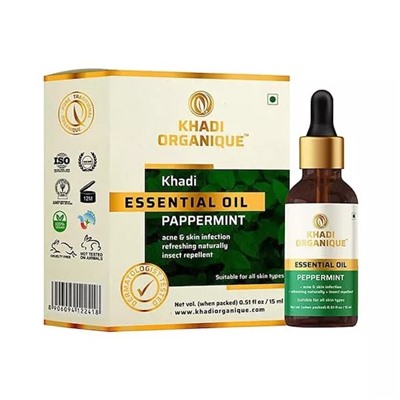 Эфирное масло Перечной мяты (15 мл), Essential Oil Peppermint, произв. Khadi Organique