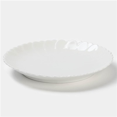 Тарелка Magistro «Цветок», d=19 см, фарфор, белая