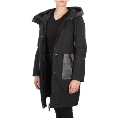 2090 BLACK Куртка зимняя женская AIKESDFRS (200 гр. холлофайбера)